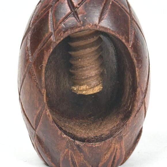 Vintage Pineapple Carved Wood Nutcracker Screw Gallery Originals Fun Home Decor - Picture 3 of 7